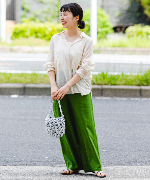 ITEMS URBANRESEARCH（アイテムズ アーバンリサーチ）の「『2WAY仕様』シアーポケットスキッパーシャツ（シャツ/ブラウス・レディース・ブラック/ライトブルー/ホワイト系その他・FREE）」の15枚目の写真