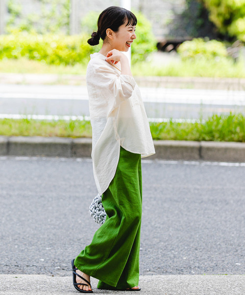 ITEMS URBANRESEARCH（アイテムズ アーバンリサーチ）の「『2WAY仕様』シアーポケットスキッパーシャツ（シャツ/ブラウス・レディース・ブラック/ライトブルー/ホワイト系その他・FREE）」の16枚目の写真