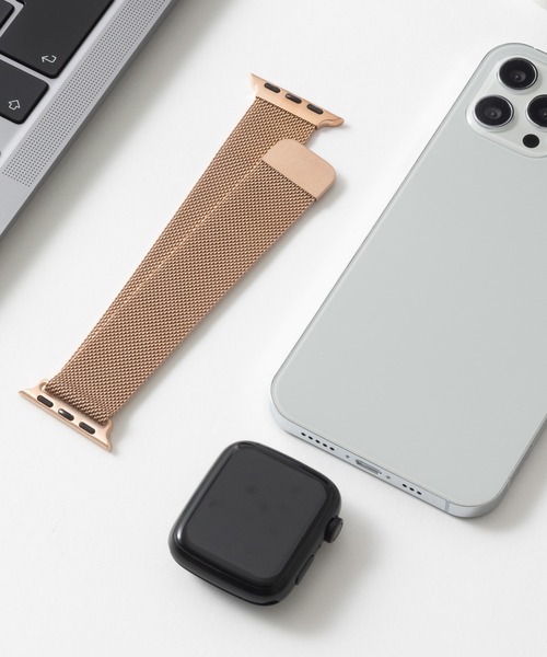 emonique(エモニーク)の「ステンレス製 Apple Watch バンド スマートウォッチバンド【38/40/41/42/44/45/49mm対応】(デジタル腕時計・メンズ・ブラック/シルバー/ダークグリーン/ピンクゴールド/ゴールド/オリーブ・42/38)」の6枚目の写真