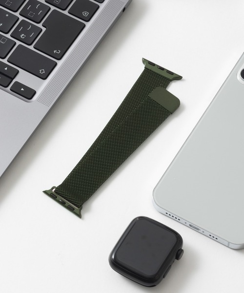 emonique(エモニーク)の「ステンレス製 Apple Watch バンド スマートウォッチバンド【38/40/41/42/44/45/49mm対応】(デジタル腕時計・メンズ・ブラック/シルバー/ダークグリーン/ピンクゴールド/ゴールド/オリーブ・42/38)」の3枚目の写真