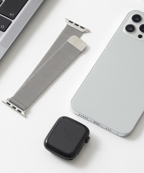 emonique(エモニーク)の「ステンレス製 Apple Watch バンド スマートウォッチバンド【38/40/41/42/44/45/49mm対応】(デジタル腕時計・メンズ・ブラック/シルバー/ダークグリーン/ピンクゴールド/ゴールド/オリーブ・42/38)」の4枚目の写真