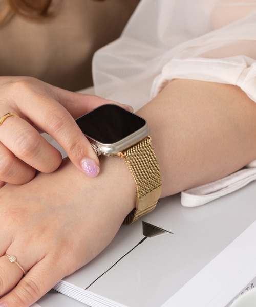 emonique(エモニーク)の「ステンレス製 Apple Watch バンド スマートウォッチバンド【38/40/41/42/44/45/49mm対応】(デジタル腕時計・メンズ・ブラック/シルバー/ダークグリーン/ピンクゴールド/ゴールド/オリーブ・42/38)」の5枚目の写真