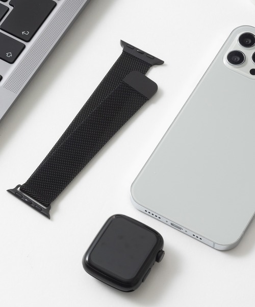 emonique(エモニーク)の「ステンレス製 Apple Watch バンド スマートウォッチバンド【38/40/41/42/44/45/49mm対応】(デジタル腕時計・メンズ・ブラック/シルバー/ダークグリーン/ピンクゴールド/ゴールド/オリーブ・42/38)」の2枚目の写真