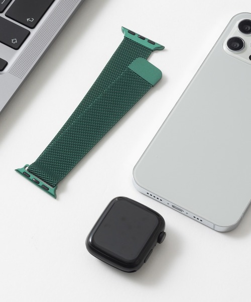 emonique(エモニーク)の「ステンレス製 Apple Watch バンド スマートウォッチバンド【38/40/41/42/44/45/49mm対応】(デジタル腕時計・メンズ・ブラック/シルバー/ダークグリーン/ピンクゴールド/ゴールド/オリーブ・42/38)」の1枚目の写真