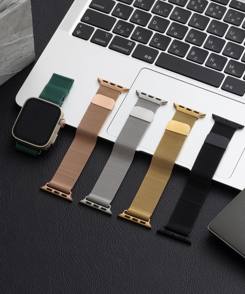 emonique(エモニーク)の「ステンレス製 Apple Watch バンド スマートウォッチバンド【38/40/41/42/44/45/49mm対応】(デジタル腕時計・メンズ・ブラック/シルバー/ダークグリーン/ピンクゴールド/ゴールド/オリーブ・42/38)」の10枚目の写真