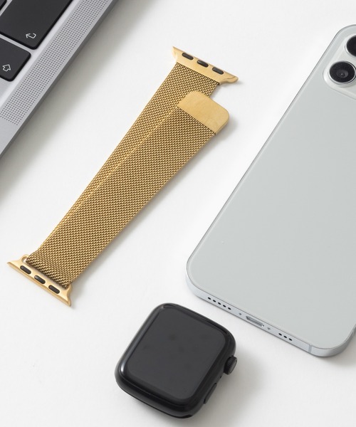 emonique(エモニーク)の「ステンレス製 Apple Watch バンド スマートウォッチバンド【38/40/41/42/44/45/49mm対応】(デジタル腕時計・メンズ・ブラック/シルバー/ダークグリーン/ピンクゴールド/ゴールド/オリーブ・42/38)」の8枚目の写真