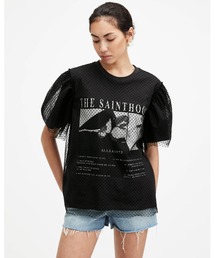 ALLSAINTS | ROSEKIS TOMMI MESH OVERSIZED T-SHIRT | ROSEKIS TOMMI メッシュ オーバーサイズ Tシャツ(Tシャツ/カットソー)