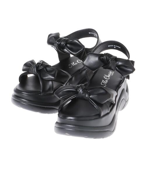 INGNI（イング）の「リボンスポサン（サンダル・レディース・アイボリー/ブラック・L/M）」の3枚目の写真