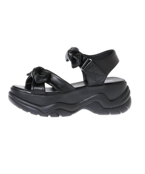 INGNI（イング）の「リボンスポサン（サンダル・レディース・アイボリー/ブラック・L/M）」の4枚目の写真