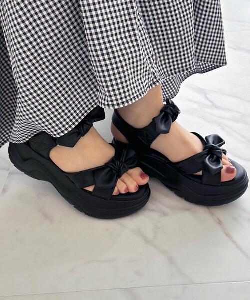 INGNI（イング）の「リボンスポサン（サンダル・レディース・アイボリー/ブラック・L/M）」の12枚目の写真