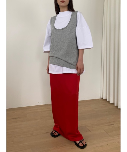 【DIDOT.】Uネックレイヤーノースリーブ（タンクトップ）｜Didot.showroom（ディドット ショールーム）