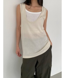 Didot.showroom | 【DIDOT.】Uネックレイヤーノースリーブ(ベスト)