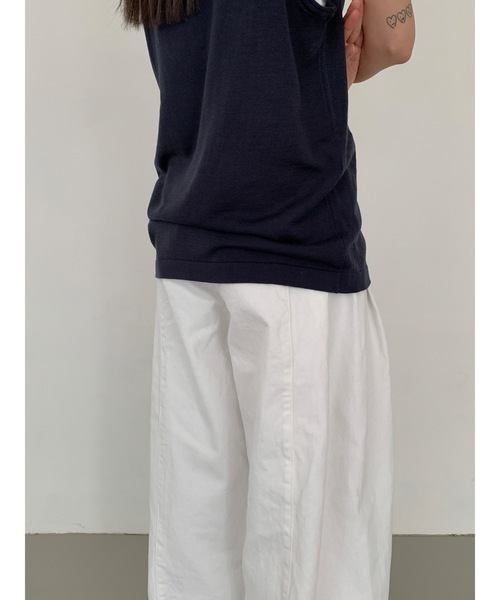 ベスト ジレ 「DIDOT.」Uネックレイヤーノースリーブ レディース DIDOT.】Uネックレイヤーノースリーブ（ベスト）｜Didot