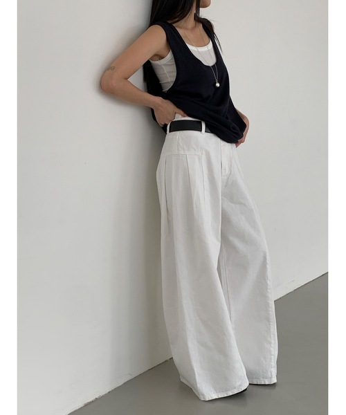 Didot.showroom（ディドット ショールーム）の「【DIDOT.】Uネックレイヤーノースリーブ（ベスト・レディース・グレー/ライトベージュ/チャコール・FREE）」の12枚目の写真