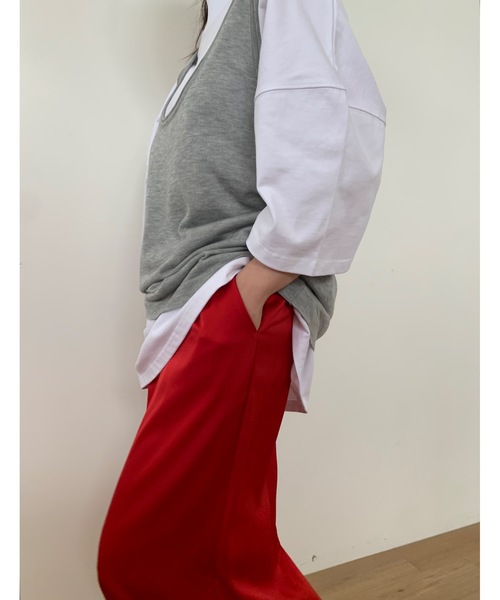ベスト ジレ 「DIDOT.」Uネックレイヤーノースリーブ レディース DIDOT.】Uネックレイヤーノースリーブ（ベスト）｜Didot