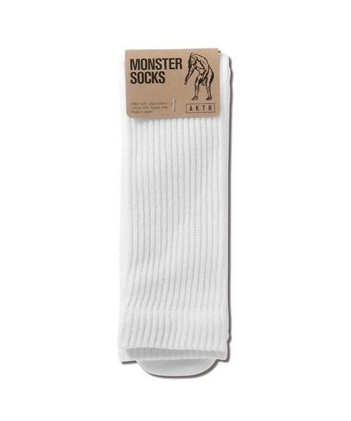 AKTR（アクター）の「AKTR MONSTER SOCKS "SOLID"（アクター モンスター ソックス "ソリッド"）（ソックス/靴下・メンズ・ホワイト/ブルー/ブラック・FREE）」の2枚目の写真