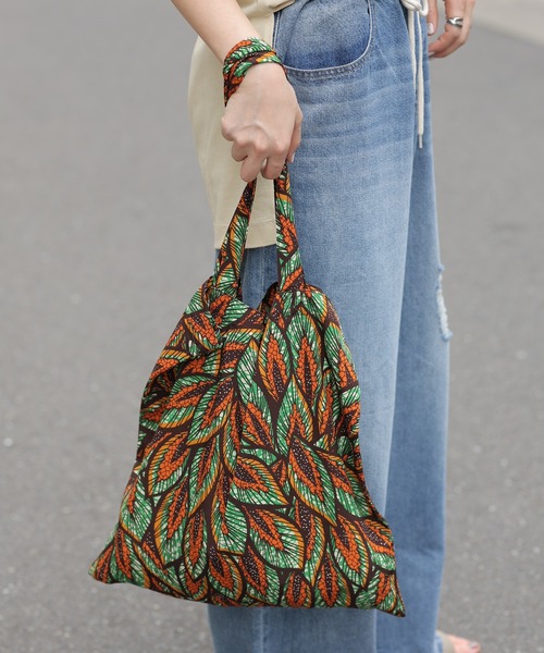 LEPSIM（レプシィム）の「アフリカンプリントトート　117822（トートバッグ・レディース・グリーン/ピンク/オレンジ・ONE SIZE）」の21枚目の写真