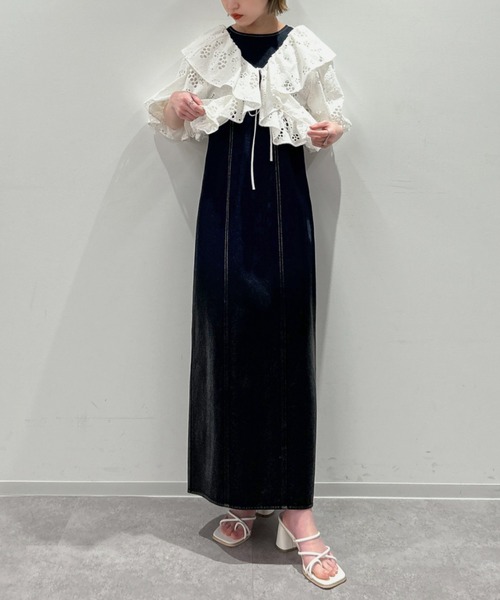 MECRE(メクル)の「コットンレースボレロ(カーディガン/ボレロ・レディース・ブラック/ホワイト・FREE)」の15枚目の写真