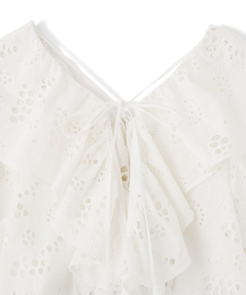 MECRE(メクル)の「コットンレースボレロ(カーディガン/ボレロ・レディース・ブラック/ホワイト・FREE)」の20枚目の写真