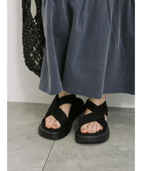 Samansa Mos2 blue（サマンサモスモスブルー）の「厚底ネオプレーンサンダル（ドレスシューズ・レディース・ライトベージュ/カーキ/ブラック・M/L）」の9枚目の写真