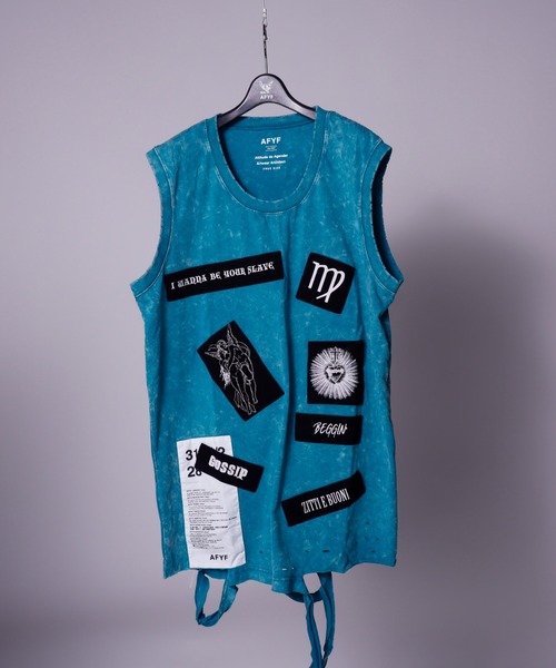 rovtski（ロフトスキー）の「AFYF DAMAGE TANK TOP/ダメージタンクトップ（タンクトップ・メンズ・ホワイト系その他/ブラック系その他/グリーン系その他/ホワイト系その他2/ブラック系その他2/グリーン系その他2・FREE）」の5枚目の写真