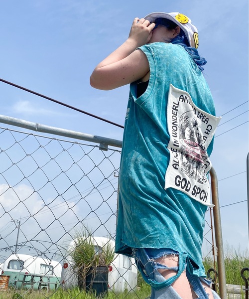 rovtski（ロフトスキー）の「AFYF DAMAGE TANK TOP/ダメージタンクトップ（タンクトップ・メンズ・ホワイト系その他/ブラック系その他/グリーン系その他/ホワイト系その他2/ブラック系その他2/グリーン系その他2・FREE）」の14枚目の写真