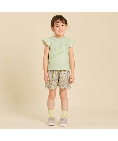 Seraph（セラフ）の「スカラップショートパンツ（その他パンツ・キッズ・チェック/インディゴブルー/その他3・80/90/100/110/120/130/140）」の4枚目の写真