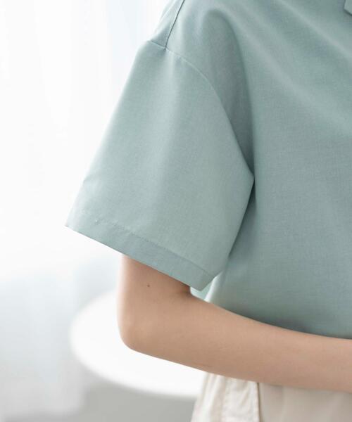 WEGO(ウィゴー)の「WEGO/オープンカラーショートシャツ(シャツ/ブラウス・レディース・ブラック/グリーン/ホワイト・FREE)」の22枚目の写真