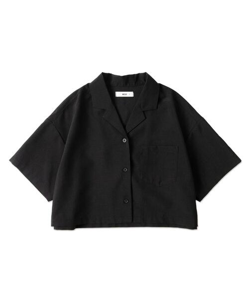 WEGO(ウィゴー)の「WEGO/オープンカラーショートシャツ(シャツ/ブラウス・レディース・ブラック/グリーン/ホワイト・FREE)」の13枚目の写真