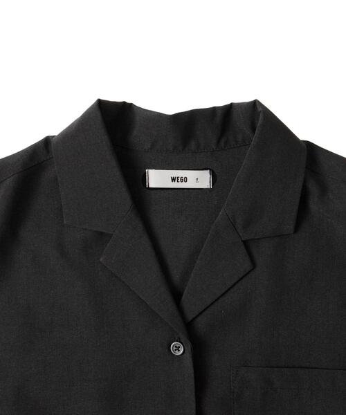 WEGO(ウィゴー)の「WEGO/オープンカラーショートシャツ(シャツ/ブラウス・レディース・ブラック/グリーン/ホワイト・FREE)」の15枚目の写真