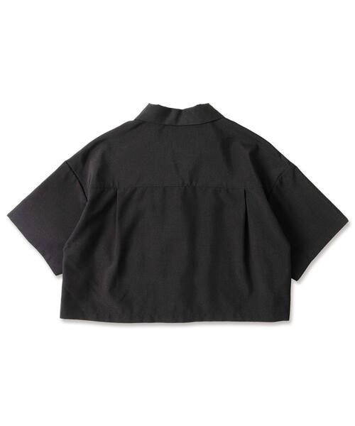 WEGO(ウィゴー)の「WEGO/オープンカラーショートシャツ(シャツ/ブラウス・レディース・ブラック/グリーン/ホワイト・FREE)」の14枚目の写真