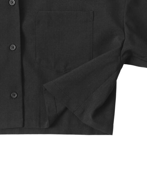 WEGO(ウィゴー)の「WEGO/オープンカラーショートシャツ(シャツ/ブラウス・レディース・ブラック/グリーン/ホワイト・FREE)」の16枚目の写真