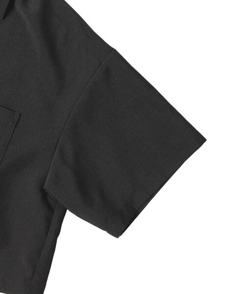 WEGO(ウィゴー)の「WEGO/オープンカラーショートシャツ(シャツ/ブラウス・レディース・ブラック/グリーン/ホワイト・FREE)」の17枚目の写真