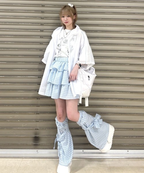 Whinny(ホワイニー)の「Whinny/ハイパーラブラブミニスキャット♪(スカート・レディース・サックスブルー/ブラック/ホワイト/ブラック系その他・FREE)」の19枚目の写真