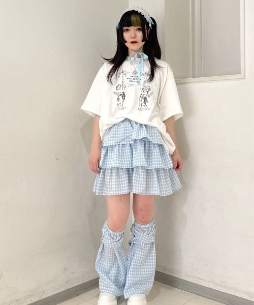 Whinny(ホワイニー)の「Whinny/ハイパーラブラブミニスキャット♪(スカート・レディース・サックスブルー/ブラック/ホワイト/ブラック系その他・FREE)」の22枚目の写真