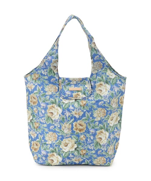LAURA ASHLEY(ローラアシュレイ)の「【簡易保冷】ワイルド ローズ柄 マーケットトート(エコバッグ/サブバッグ・レディース・ブルー系/ベージュ系・00)」の11枚目の写真