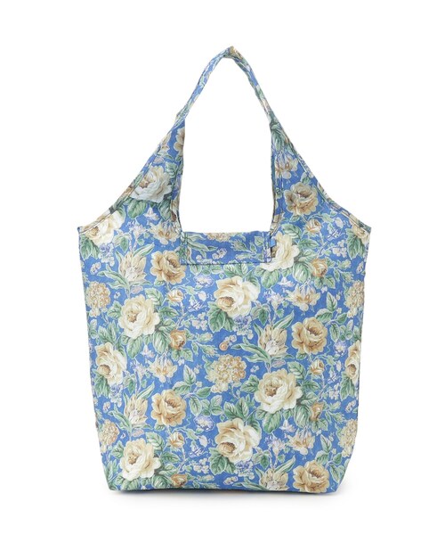 LAURA ASHLEY(ローラアシュレイ)の「【簡易保冷】ワイルド ローズ柄 マーケットトート(エコバッグ/サブバッグ・レディース・ブルー系/ベージュ系・00)」の13枚目の写真