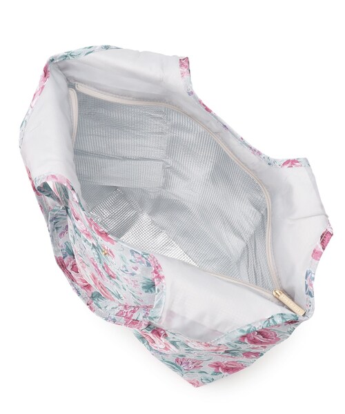 LAURA ASHLEY(ローラアシュレイ)の「【簡易保冷】ワイルド ローズ柄 マーケットトート(エコバッグ/サブバッグ・レディース・ブルー系/ベージュ系・00)」の4枚目の写真