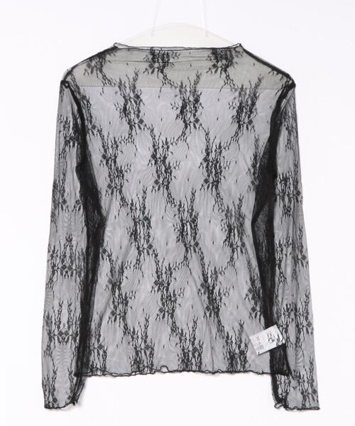 Chiina（チーナ）の「【Chiina】シースルーハイネックトップス（その他トップス・レディース・ブラック/アイボリー/カーキ/ブルー/ホワイト/ピンク・FREE）」の8枚目の写真