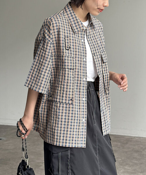 CPCM(シーピーシーエム)の「【NEWデザイン!】チェックフィッシング半袖シャツ(シャツ/ブラウス・メンズ・ブラック/ネイビー/カーキ/イエロー/ブルー/グリーン/ブラック系その他/イエロー系その他/ダークブルー/ブルー系その他・MEDIUM/LARGE)」の6枚目の写真