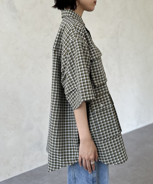 CPCM(シーピーシーエム)の「【NEWデザイン!】チェックフィッシング半袖シャツ(シャツ/ブラウス・メンズ・ブラック/ネイビー/カーキ/イエロー/ブルー/グリーン/ブラック系その他/イエロー系その他/ダークブルー/ブルー系その他・MEDIUM/LARGE)」の11枚目の写真