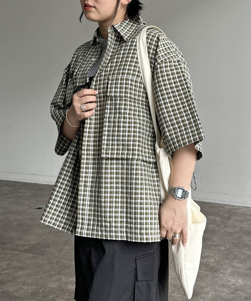 CPCM(シーピーシーエム)の「【NEWデザイン!】チェックフィッシング半袖シャツ(シャツ/ブラウス・メンズ・ブラック/ネイビー/カーキ/イエロー/ブルー/グリーン/ブラック系その他/イエロー系その他/ダークブルー/ブルー系その他・MEDIUM/LARGE)」の15枚目の写真