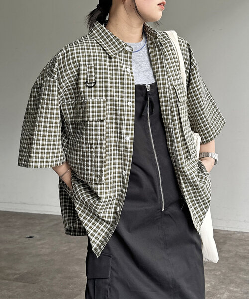 CPCM(シーピーシーエム)の「【NEWデザイン!】チェックフィッシング半袖シャツ(シャツ/ブラウス・メンズ・ブラック/ネイビー/カーキ/イエロー/ブルー/グリーン/ブラック系その他/イエロー系その他/ダークブルー/ブルー系その他・MEDIUM/LARGE)」の18枚目の写真