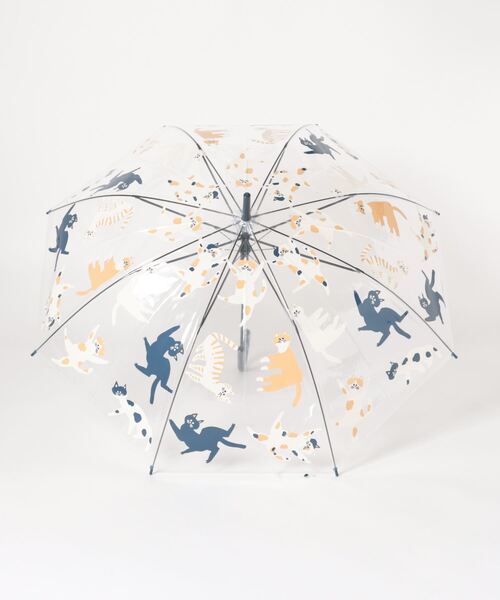 DONOBAN（ドノバン）の「ビニール傘（ねこ・森・花柄）透明（長傘・レディース・その他3/その他2/その他1・ONESIZE）」の6枚目の写真