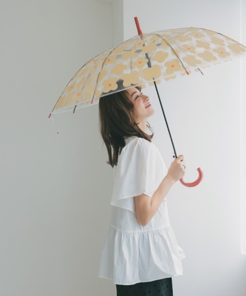 DONOBAN（ドノバン）の「ビニール傘（ねこ・森・花柄）透明（長傘・レディース・その他3/その他2/その他1・ONESIZE）」の3枚目の写真