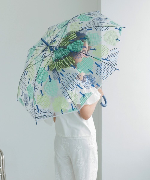 DONOBAN（ドノバン）の「ビニール傘（ねこ・森・花柄）透明（長傘・レディース・その他3/その他2/その他1・ONESIZE）」の10枚目の写真