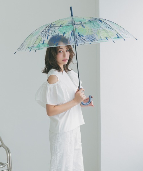 DONOBAN（ドノバン）の「ビニール傘（ねこ・森・花柄）透明（長傘・レディース・その他3/その他2/その他1・ONESIZE）」の11枚目の写真