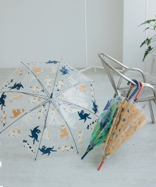 DONOBAN（ドノバン）の「ビニール傘（ねこ・森・花柄）透明（長傘・レディース・その他3/その他2/その他1・ONESIZE）」の12枚目の写真