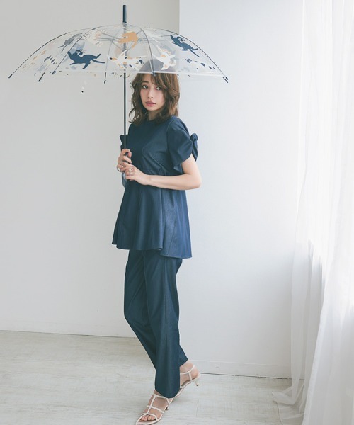 DONOBAN（ドノバン）の「ビニール傘（ねこ・森・花柄）透明（長傘・レディース・その他3/その他2/その他1・ONESIZE）」の14枚目の写真