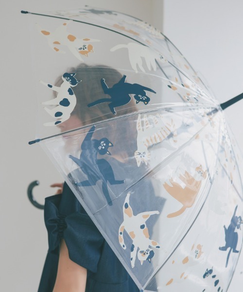 DONOBAN（ドノバン）の「ビニール傘（ねこ・森・花柄）透明（長傘・レディース・その他3/その他2/その他1・ONESIZE）」の15枚目の写真